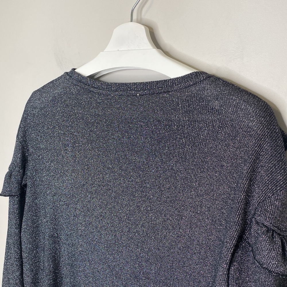 Zara Metallic Thread Ruffled Sweater - Picture 4 of 13